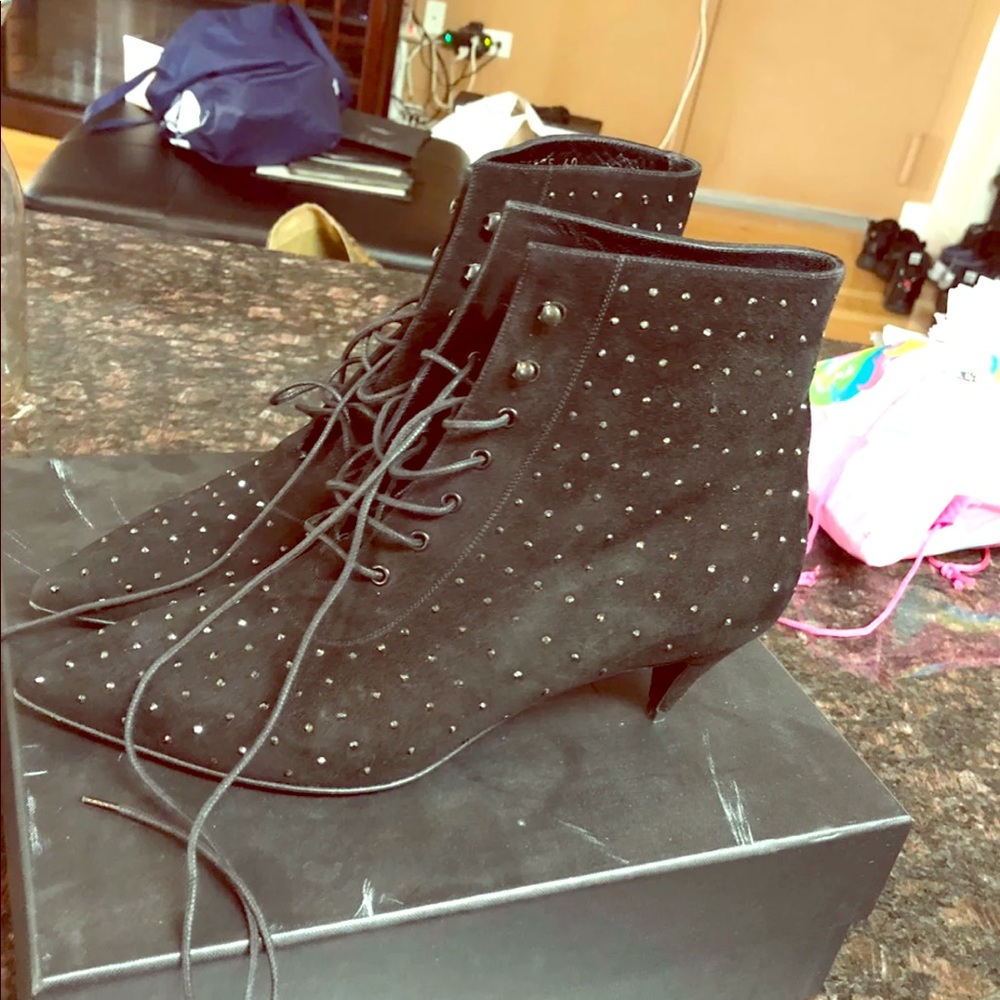 Saint Laurent Kid scamosciato Booties 40